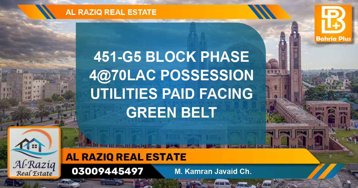 Residential Plot for Sale in Phase 4 - G5 Block -  Bahria Orchard, Lahore - (BP-139265)