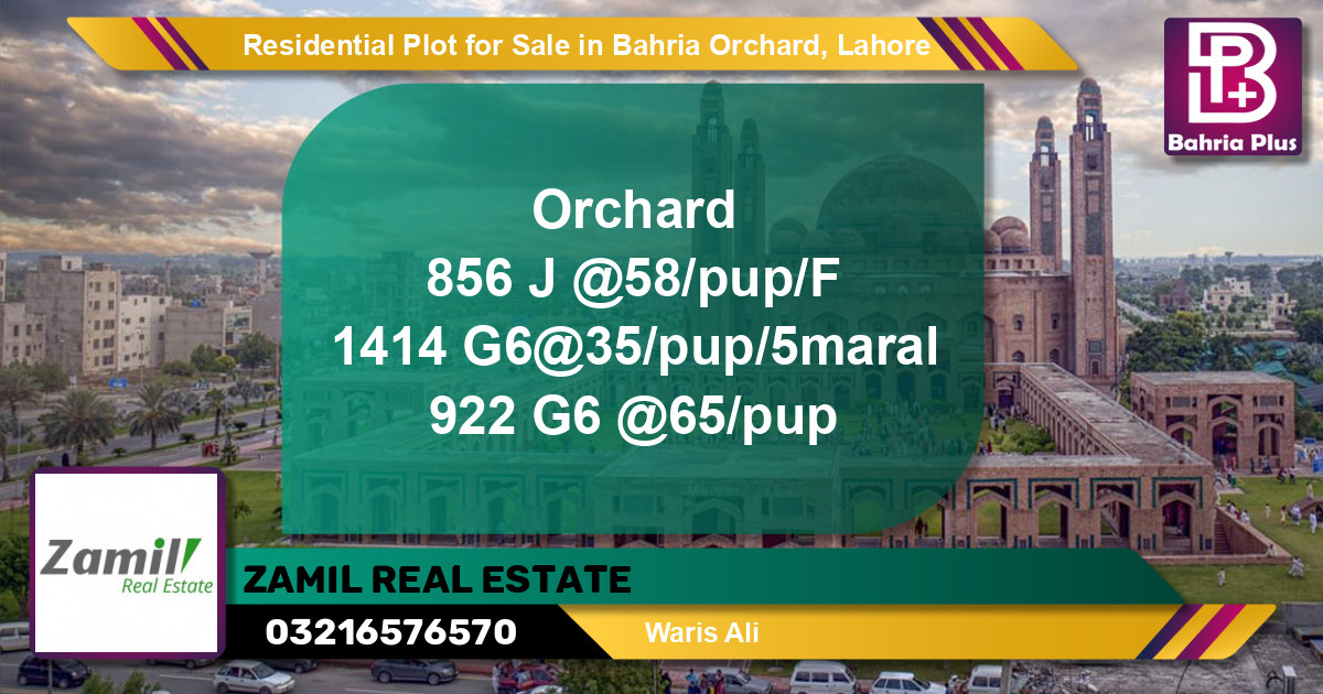 Residential Plot for Sale in Bahria Orchard, Lahore - (BP-139292)