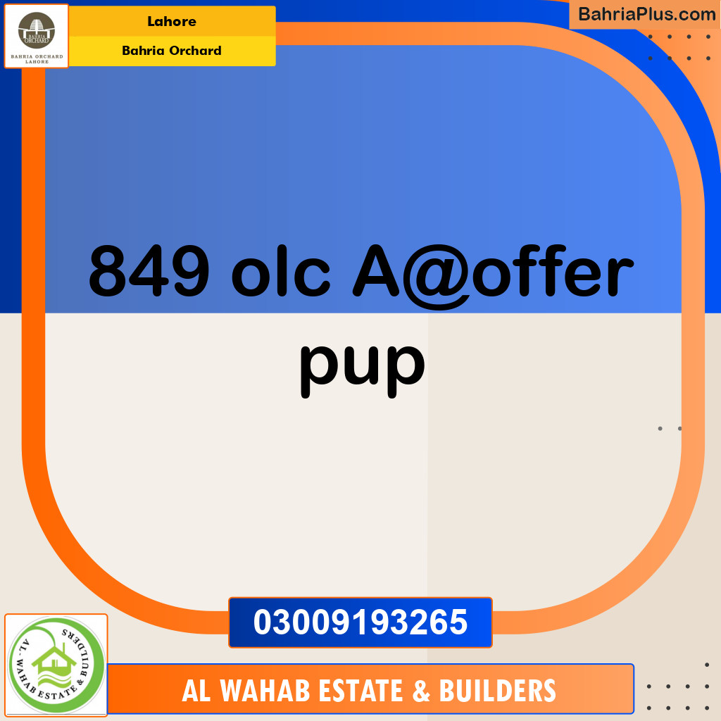 Residential Plot for Sale in Bahria Orchard, Lahore - (BP-139315)
