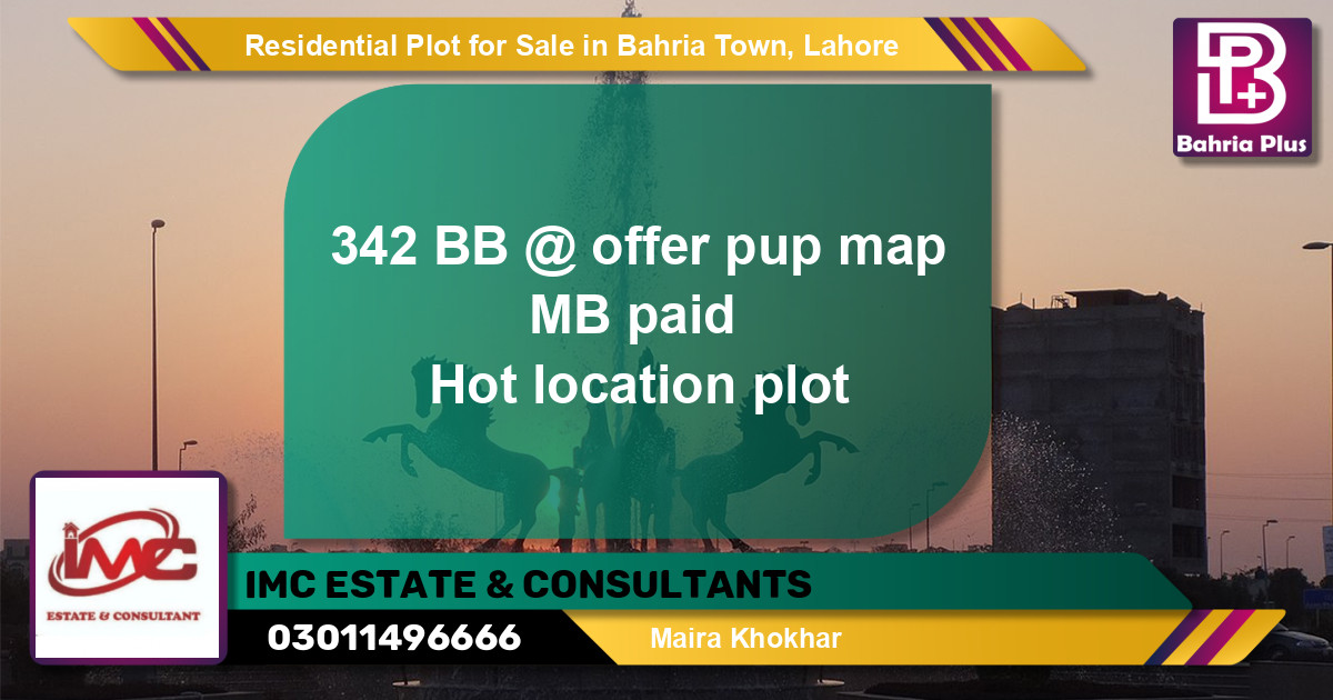 Residential Plot for Sale in Sector D - BB Block -  Bahria Town, Lahore - (BP-139467)