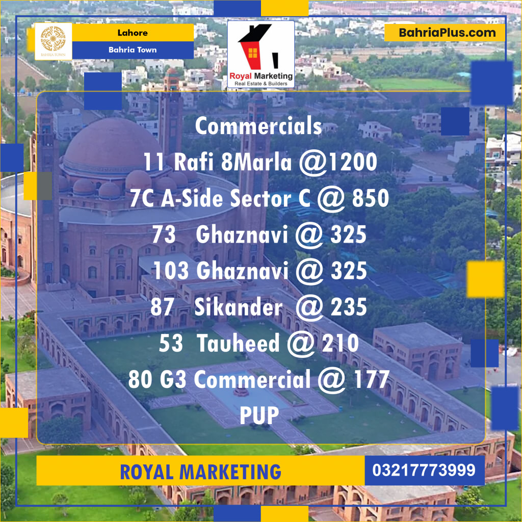 Commercial Plot for Sale in Bahria Town, Lahore - (BP-139497)