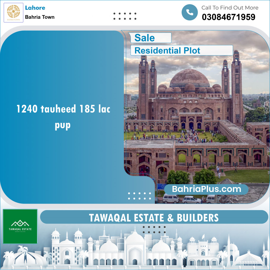 Residential Plot for Sale in Bahria Town, Lahore - (BP-139549)