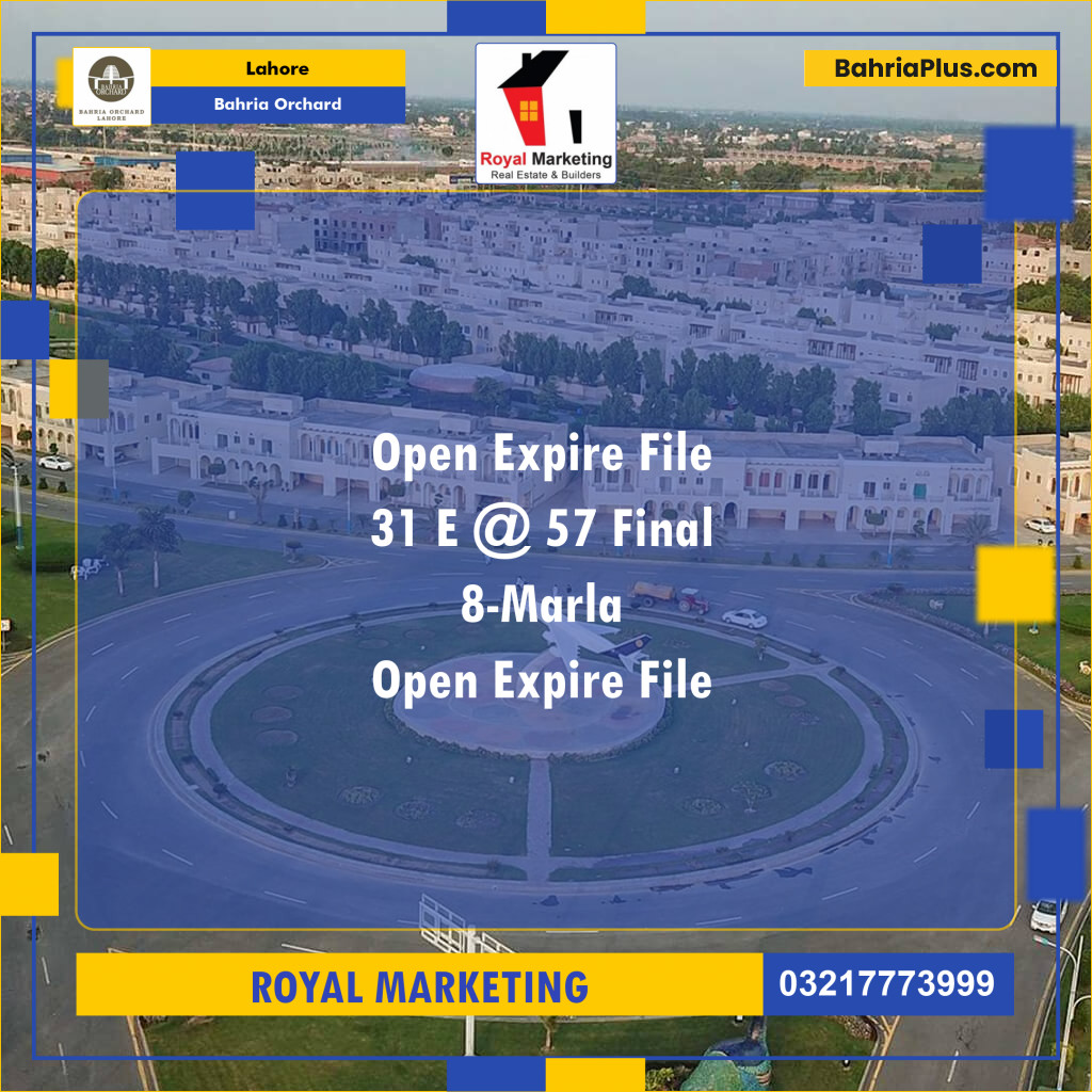 Residential Plot for Sale in Bahria Orchard, Lahore - (BP-139611)