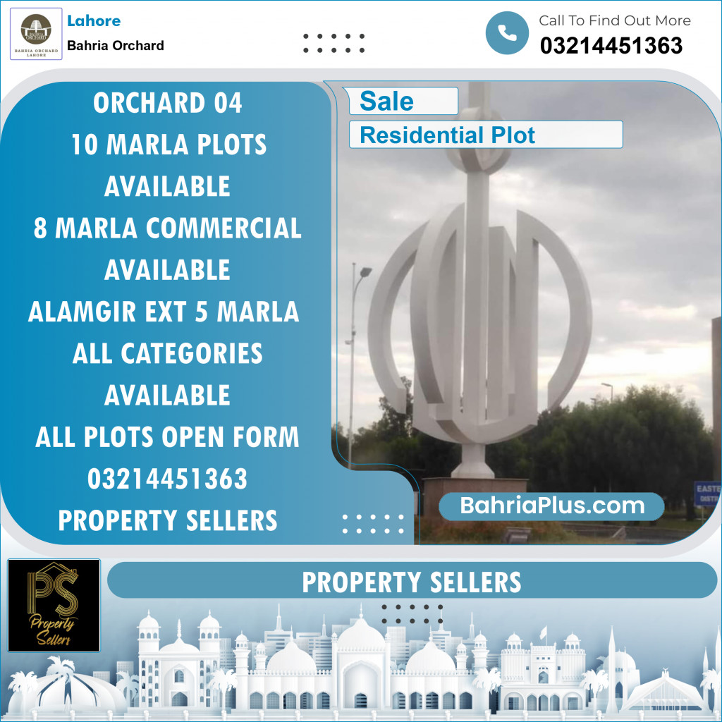 Residential Plot for Sale in Bahria Orchard, Lahore - (BP-139627)