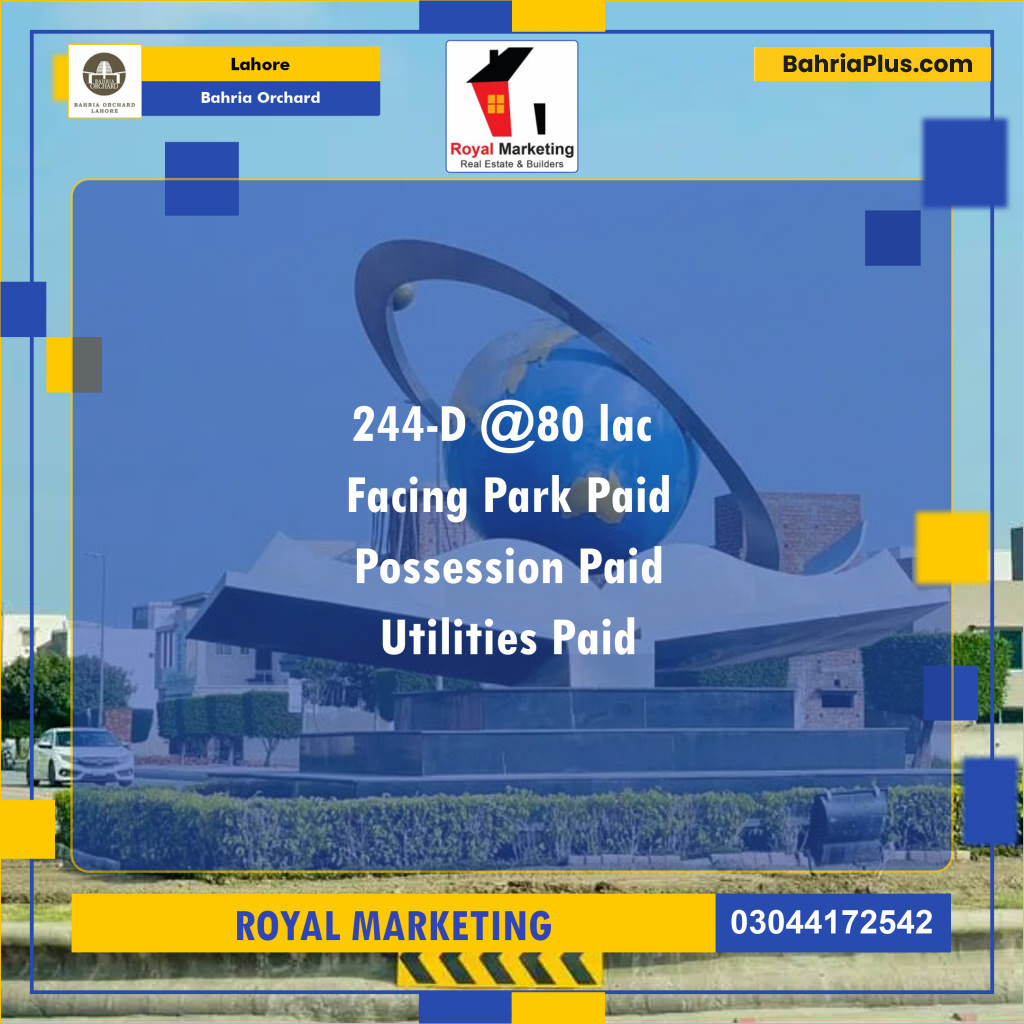 Residential Plot for Sale in Bahria Orchard, Lahore - (BP-139749)