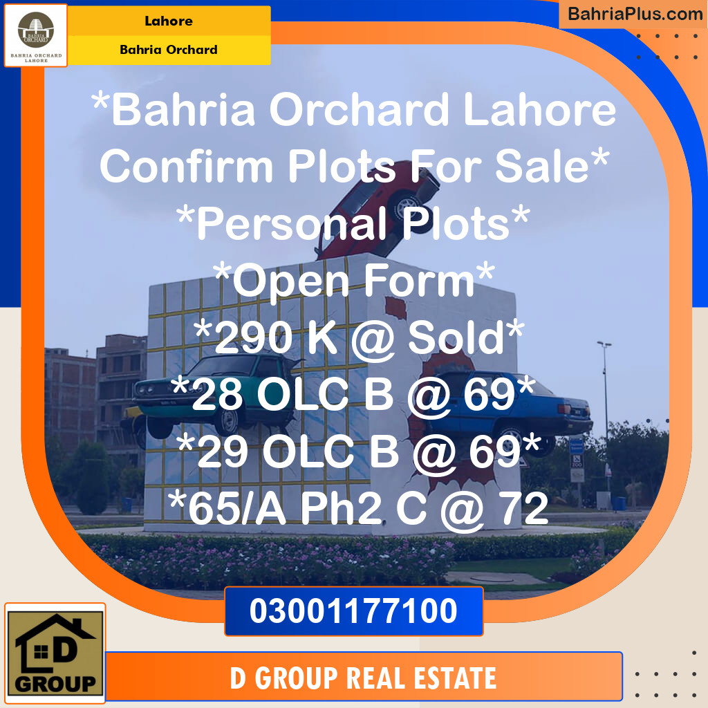 Residential Plot for Sale in Phase 2 - K Block -  Bahria Orchard, Lahore - (BP-139856)