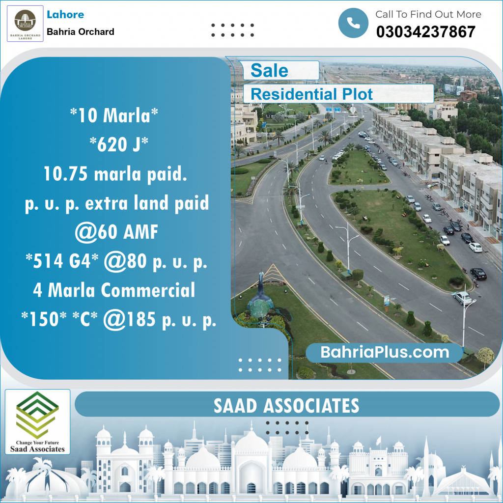 Residential Plot for Sale in Bahria Orchard, Lahore - (BP-139866)