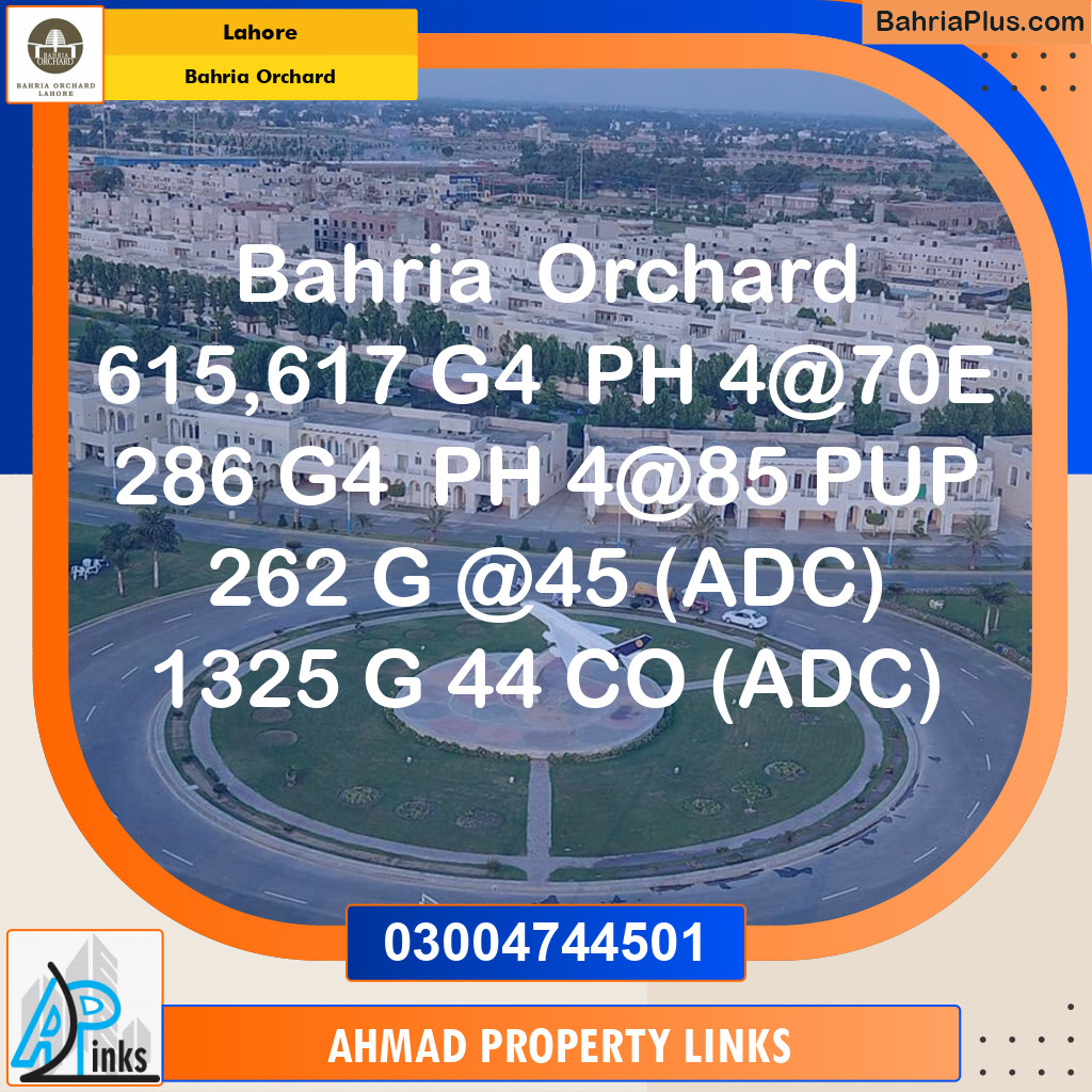 Residential Plot for Sale in Bahria Orchard, Lahore - (BP-139880)