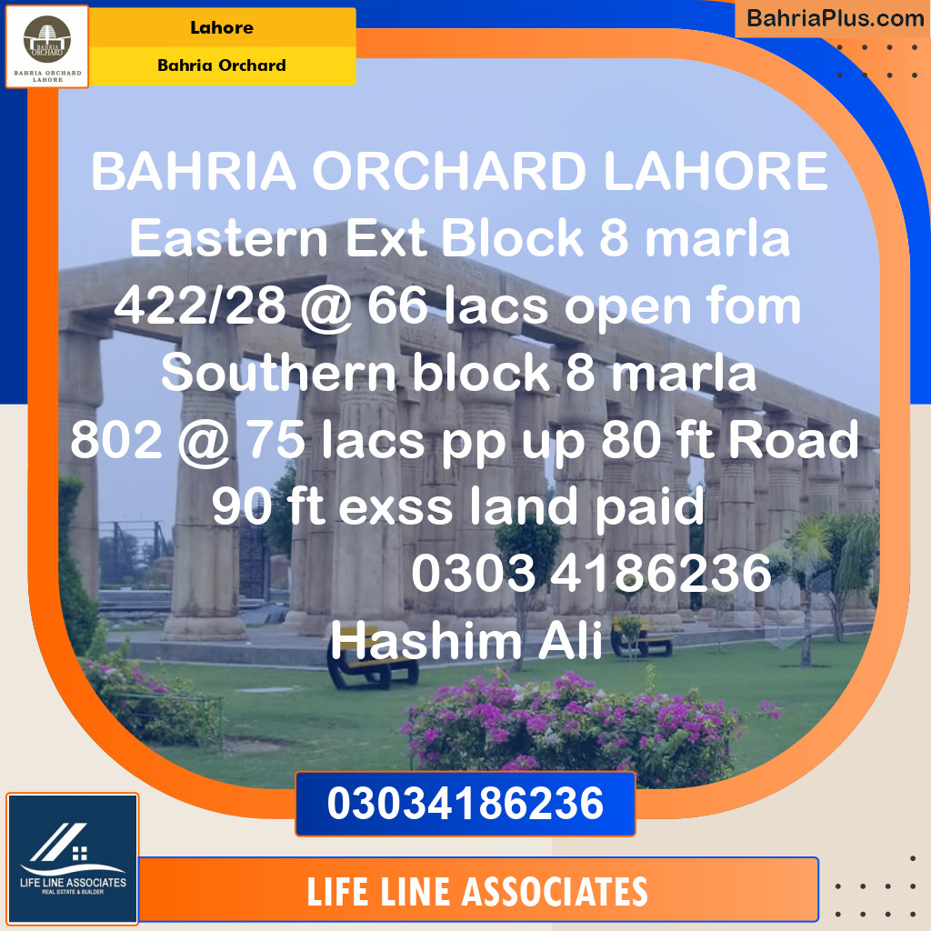 Residential Plot for Sale in Bahria Orchard, Lahore - (BP-139918)