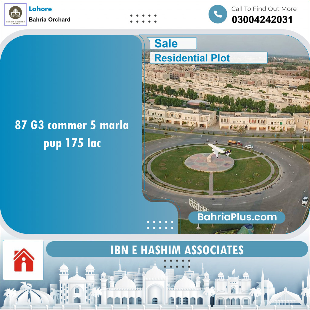 Residential Plot for Sale in Bahria Orchard, Lahore - (BP-139927)