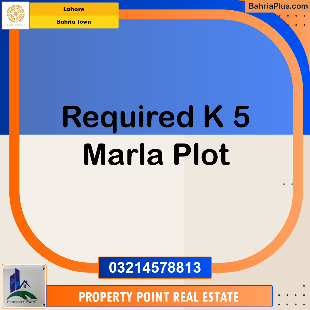 Residential Plot for Sale in Bahria Town, Lahore - (BP-139971)