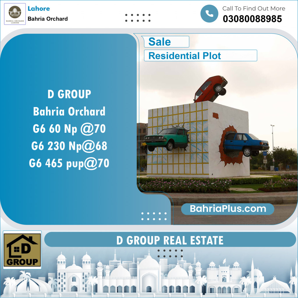 Residential Plot for Sale in Bahria Orchard, Lahore - (BP-139989)