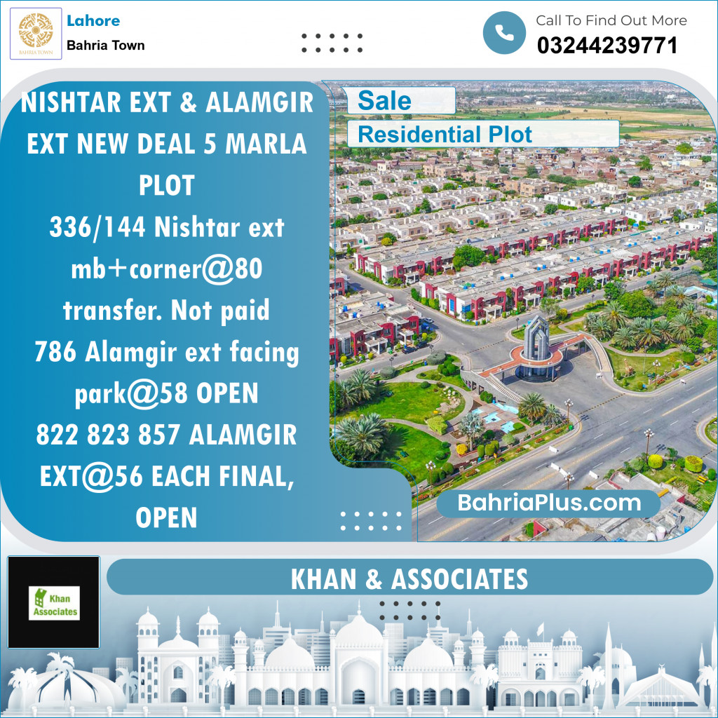 Residential Plot for Sale in Bahria Town, Lahore - (BP-140015)