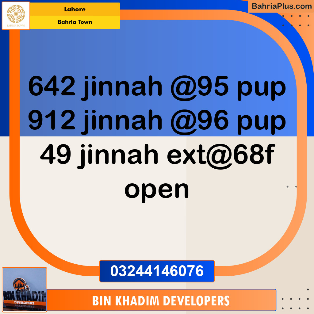 Residential Plot for Sale in Bahria Town, Lahore - (BP-140074)