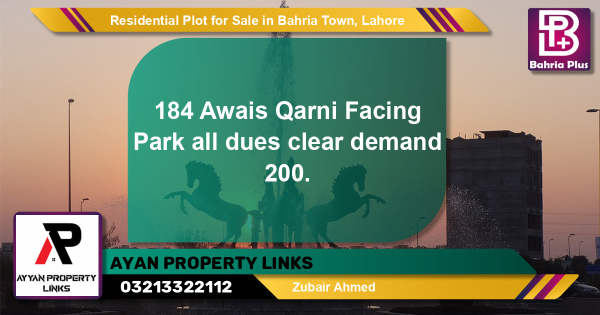 Residential Plot for Sale in Bahria Town, Lahore - (BP-140091)