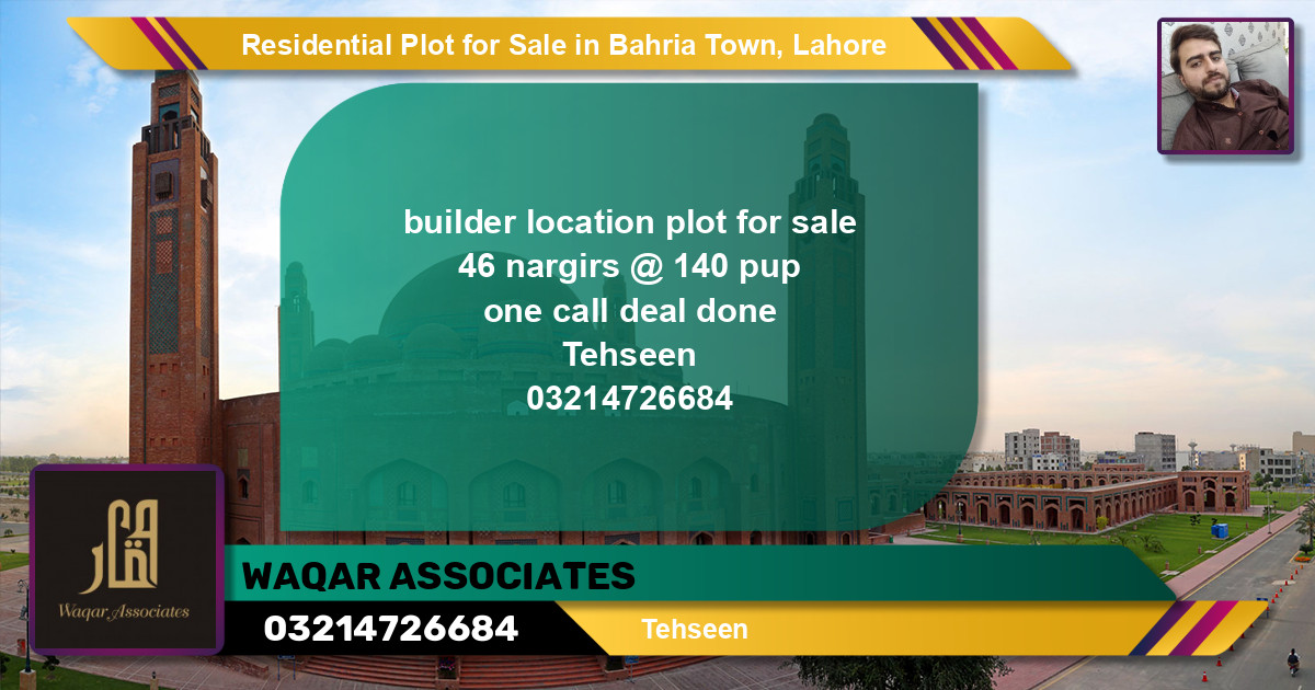 Residential Plot for Sale in Bahria Town, Lahore - (BP-140092)