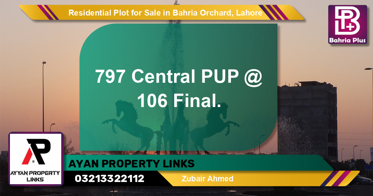 Residential Plot for Sale in Bahria Orchard, Lahore - (BP-140112)