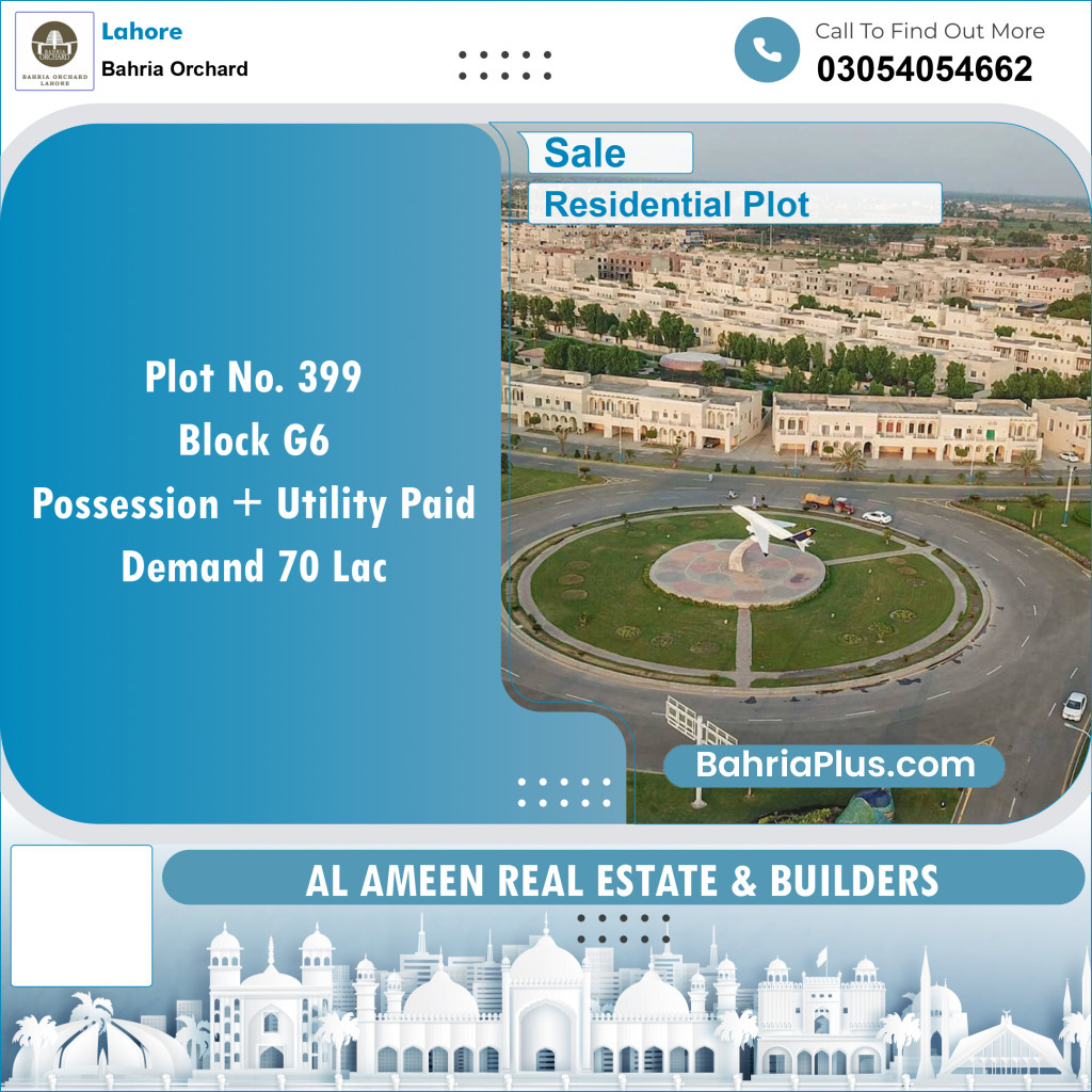 Residential Plot for Sale in Bahria Orchard, Lahore - (BP-140113)