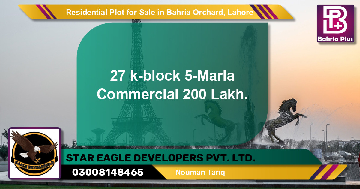 Residential Plot for Sale in Bahria Orchard, Lahore - (BP-140114)