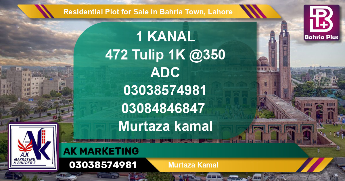 Residential Plot for Sale in Bahria Town, Lahore - (BP-140163)