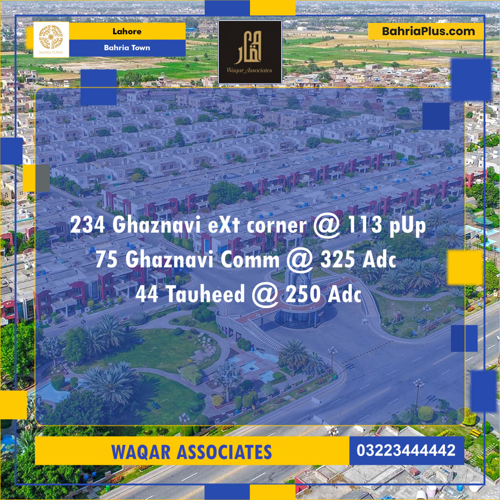 Residential Plot for Sale in Bahria Town, Lahore - (BP-140173)