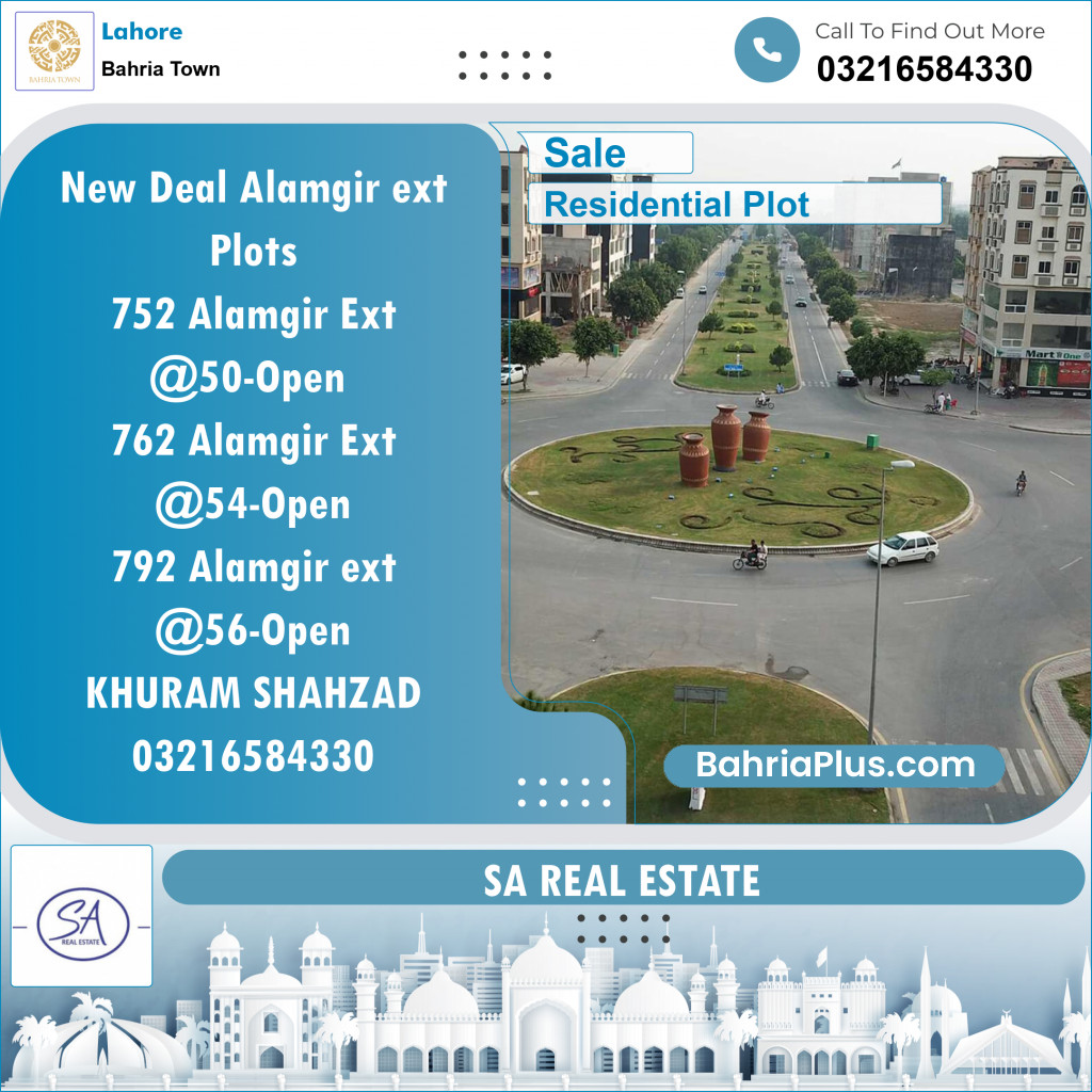 Residential Plot for Sale in Bahria Town, Lahore - (BP-140231)