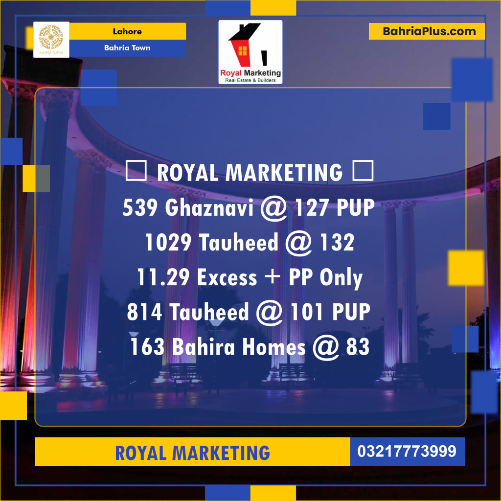 Residential Plot for Sale in Bahria Town, Lahore - (BP-140245)