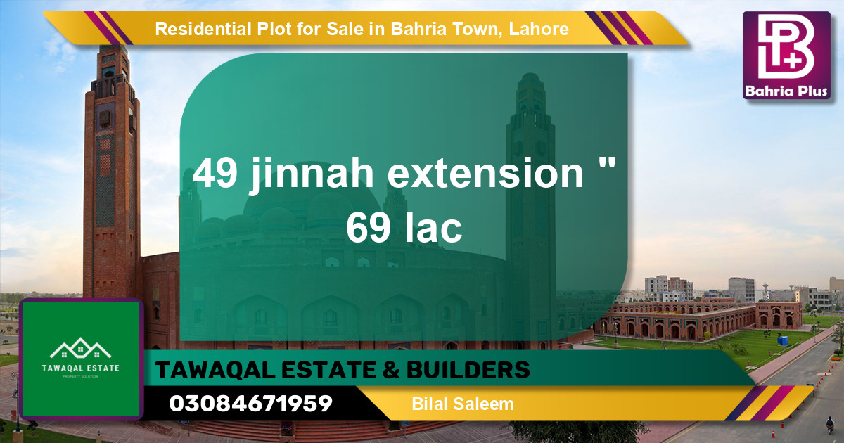 Residential Plot for Sale in Bahria Town, Lahore - (BP-140275)