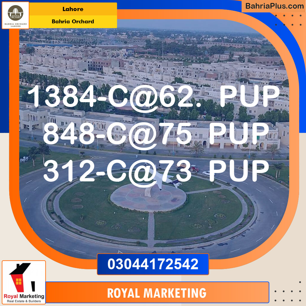 Residential Plot for Sale in Bahria Orchard, Lahore - (BP-140438)