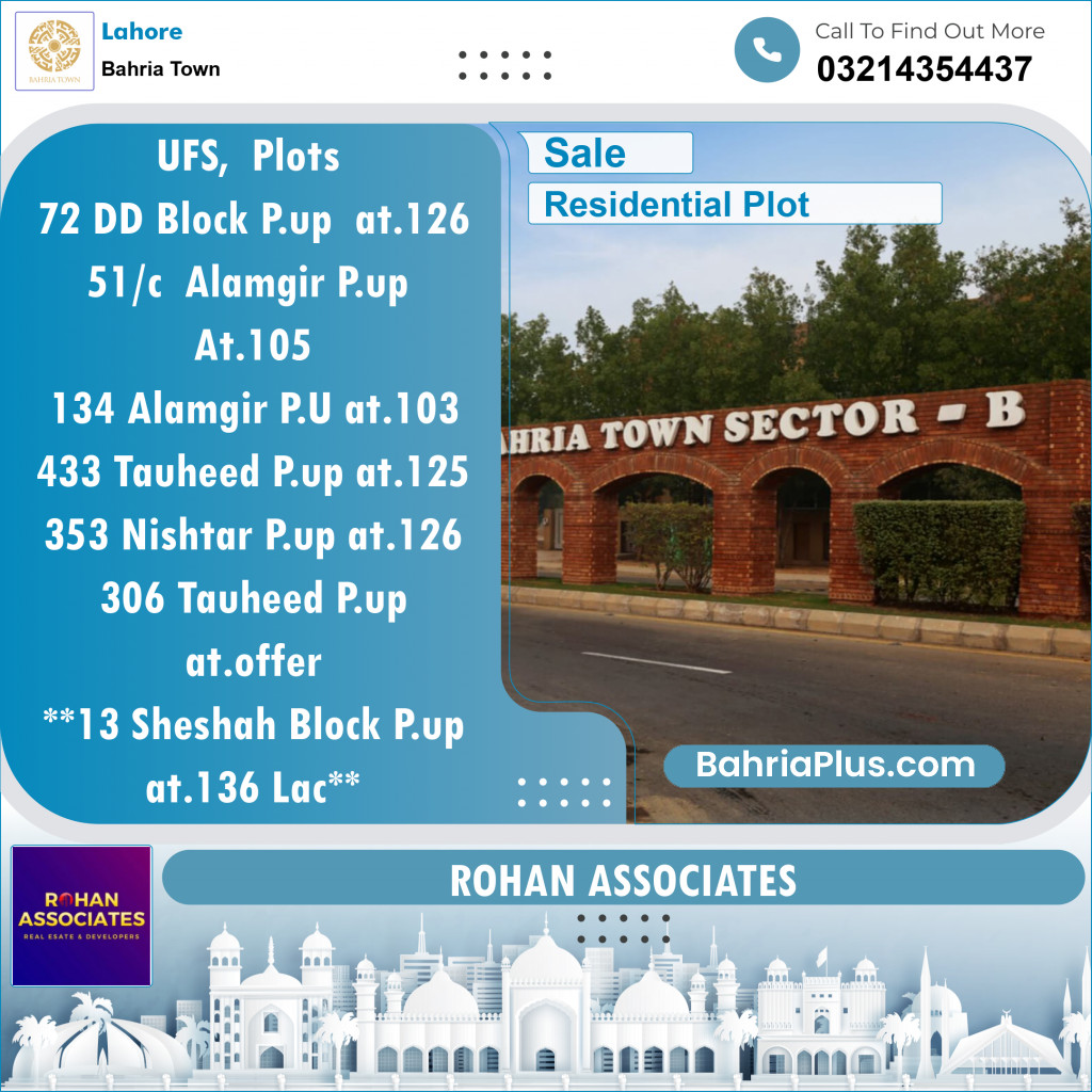 Residential Plot for Sale in Bahria Town, Lahore - (BP-140443)