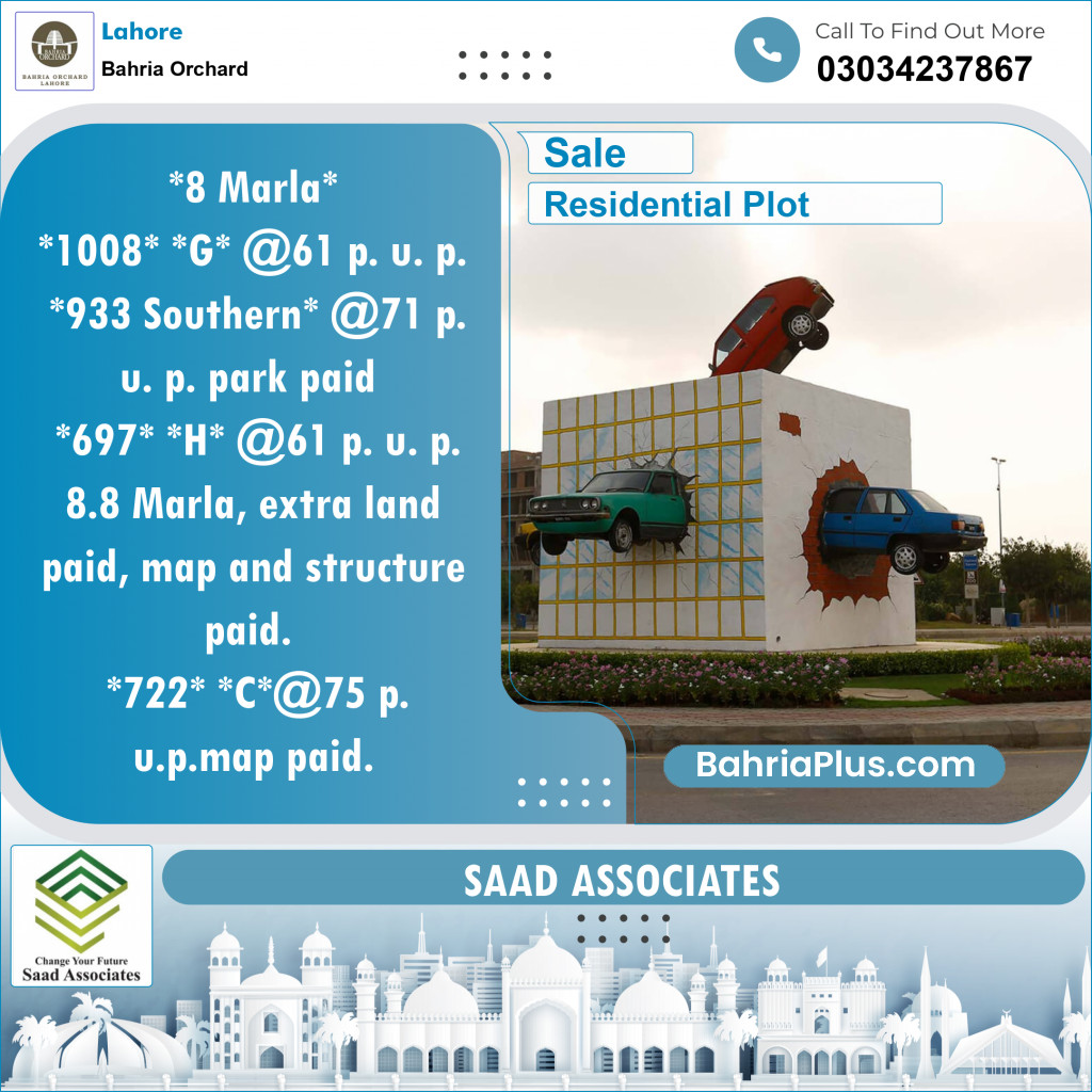 Residential Plot for Sale in Bahria Orchard, Lahore - (BP-140526)