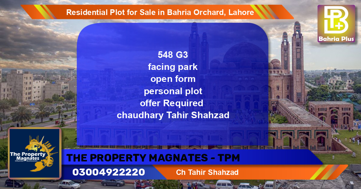 Residential Plot for Sale in Bahria Orchard, Lahore - (BP-140529)