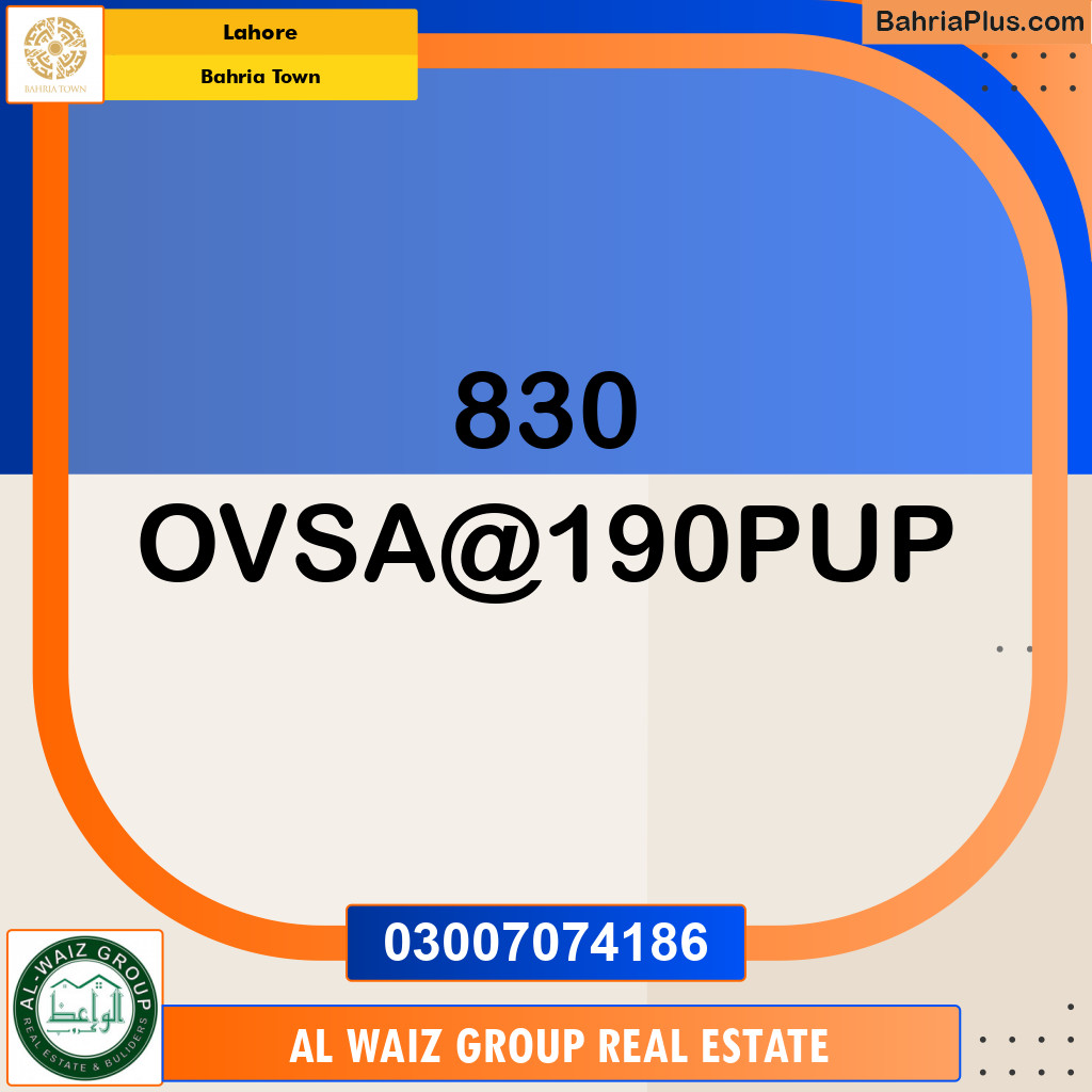 Residential Plot for Sale in Bahria Town, Lahore - (BP-140656)