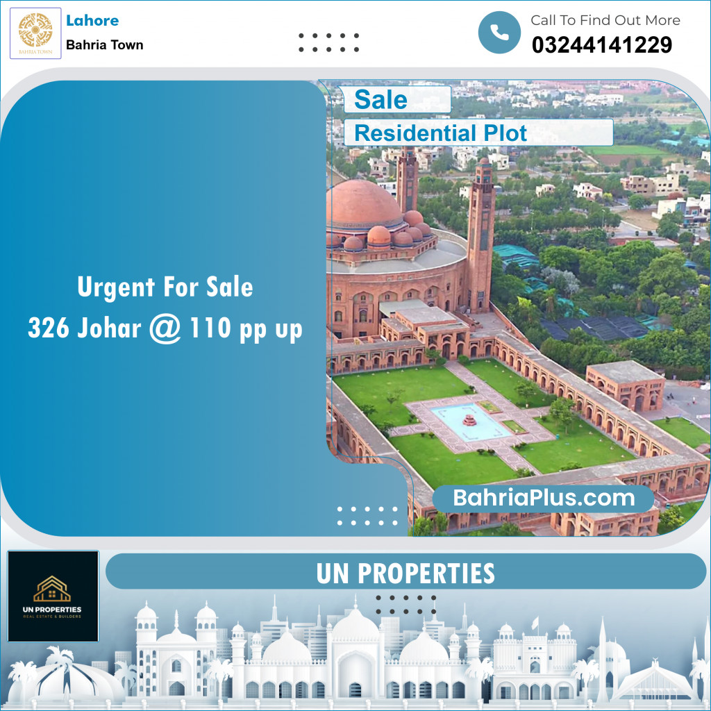 Residential Plot for Sale in Bahria Town, Lahore - (BP-140670)