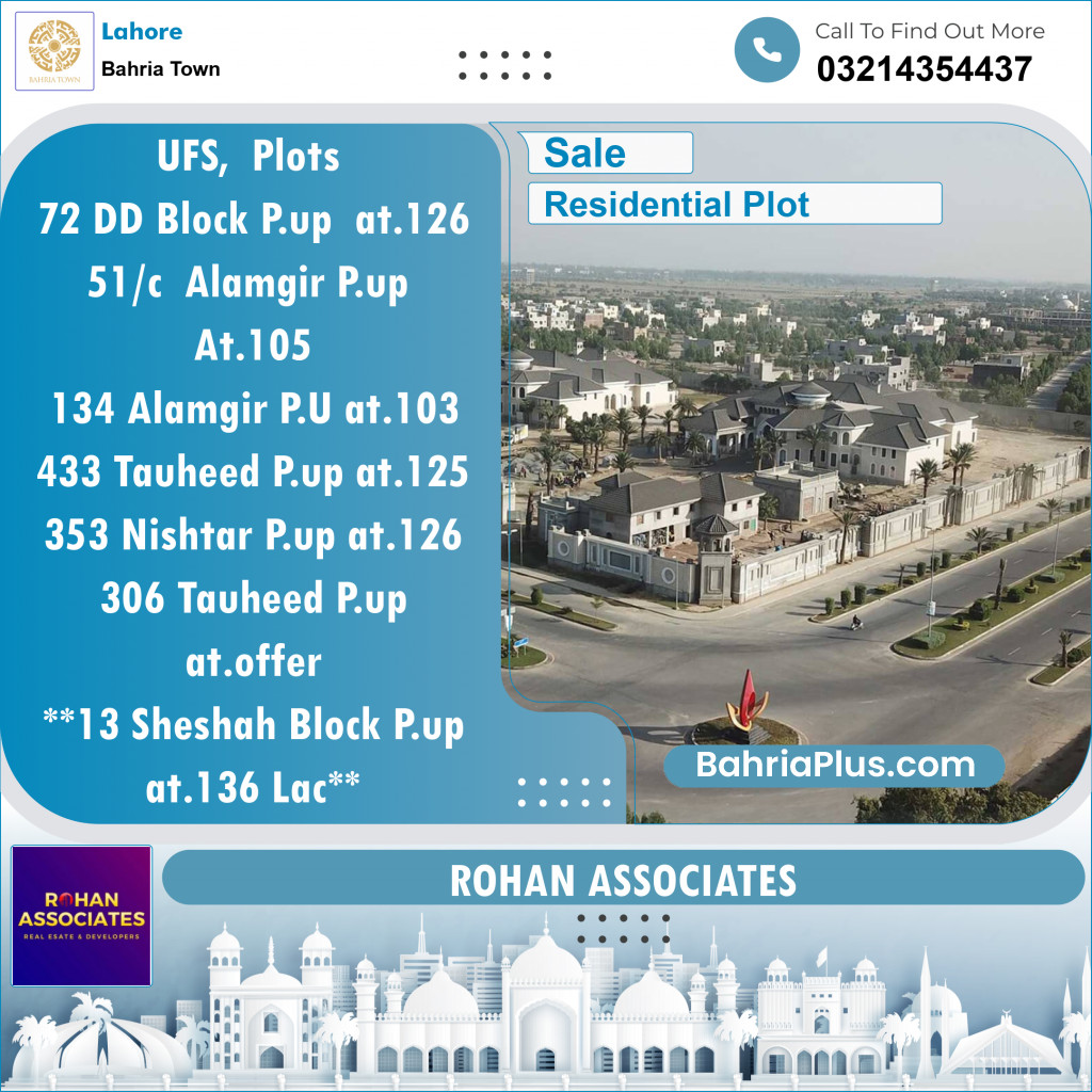 Residential Plot for Sale in Bahria Town, Lahore - (BP-140678)