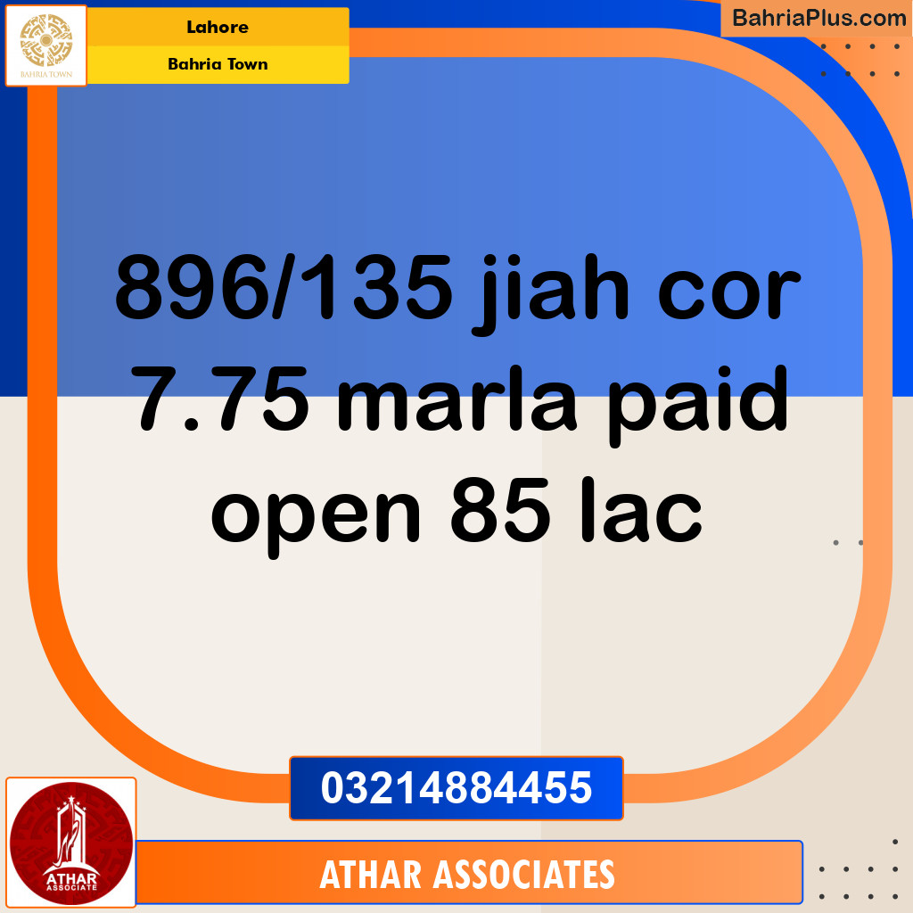 Residential Plot for Sale in Bahria Town, Lahore - (BP-140695)