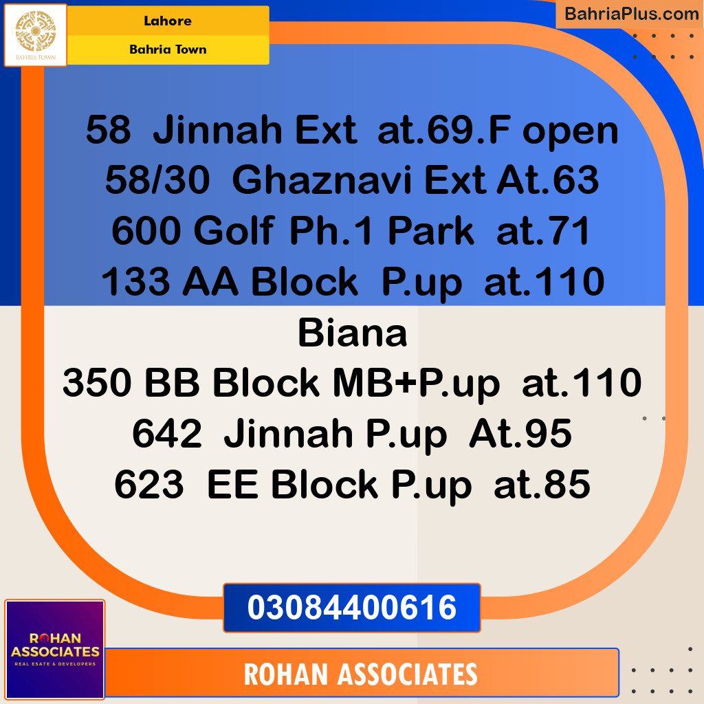 Residential Plot for Sale in Bahria Town, Lahore - (BP-140712)