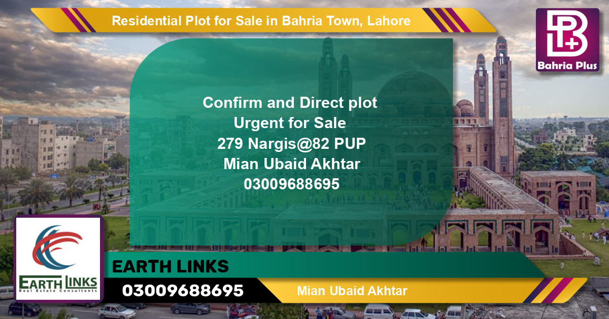 Residential Plot for Sale in Bahria Town, Lahore - (BP-140713)