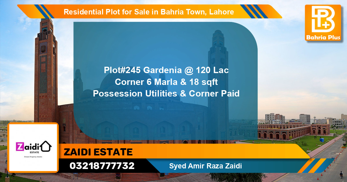 Residential Plot for Sale in Bahria Town, Lahore - (BP-140775)