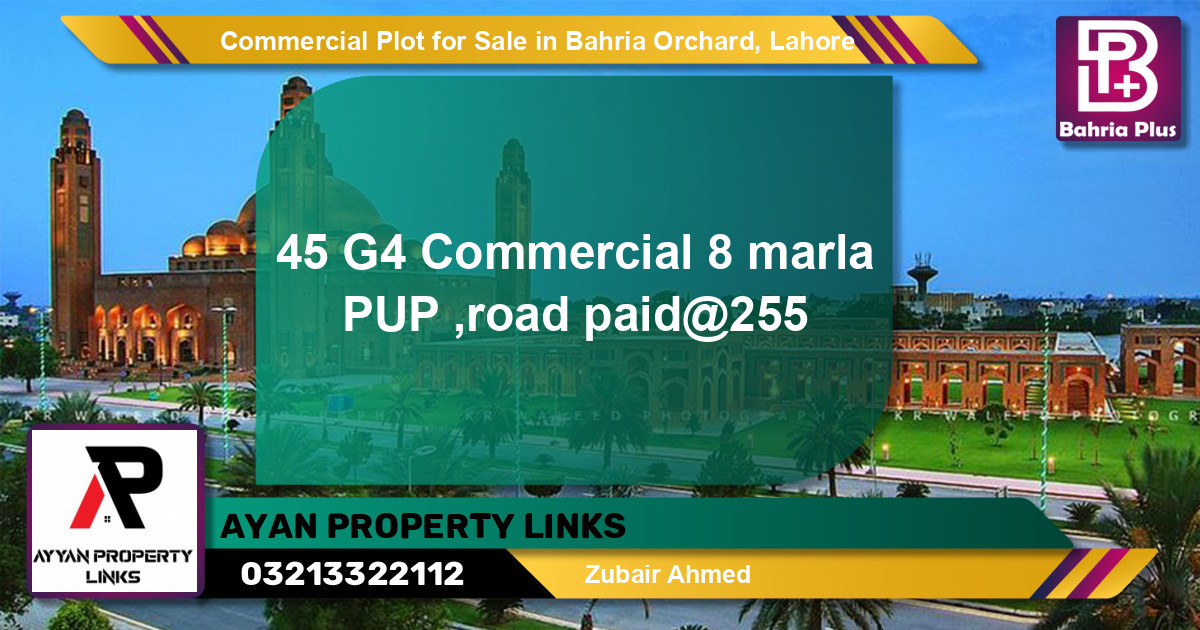 Commercial Plot for Sale in Bahria Orchard, Lahore - (BP-140782)