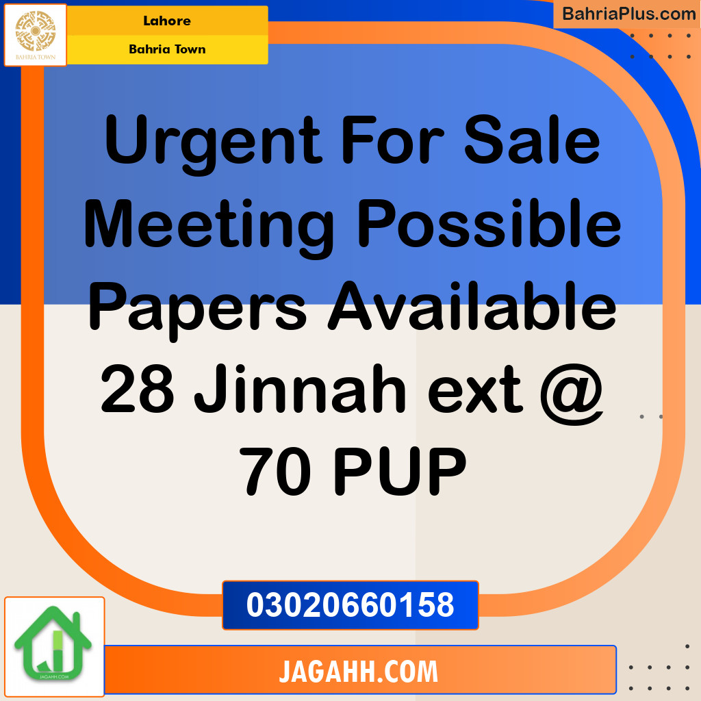 Residential Plot for Sale in Bahria Town, Lahore - (BP-140785)