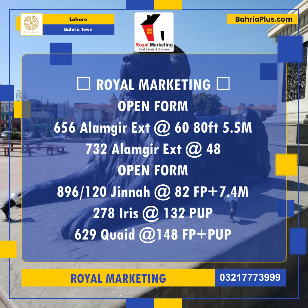 Residential Plot for Sale in Bahria Town, Lahore - (BP-140844)