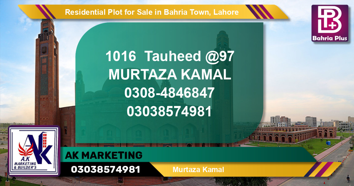 Residential Plot for Sale in Bahria Town, Lahore - (BP-141005)