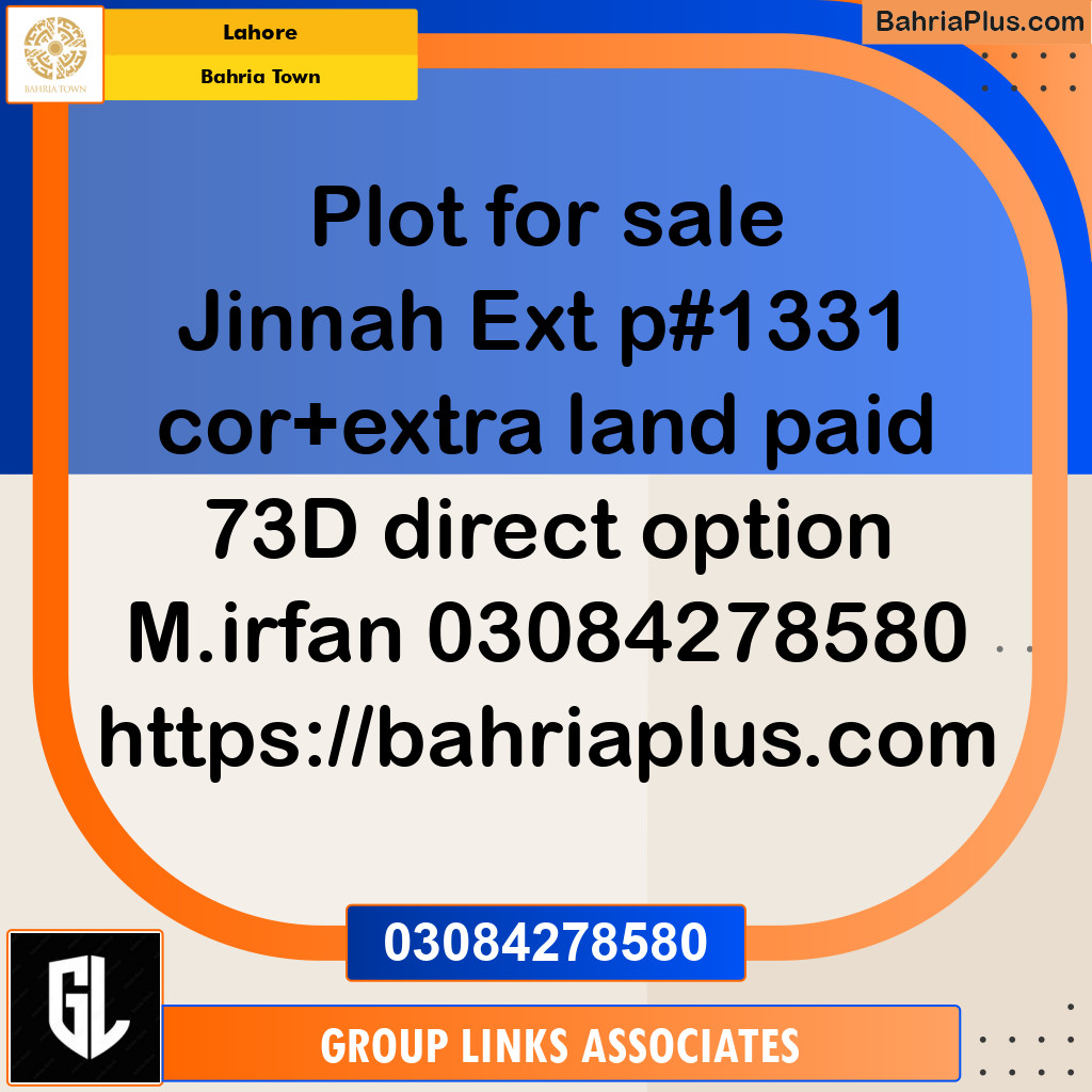 Residential Plot for Sale in Bahria Town, Lahore - (BP-141012)