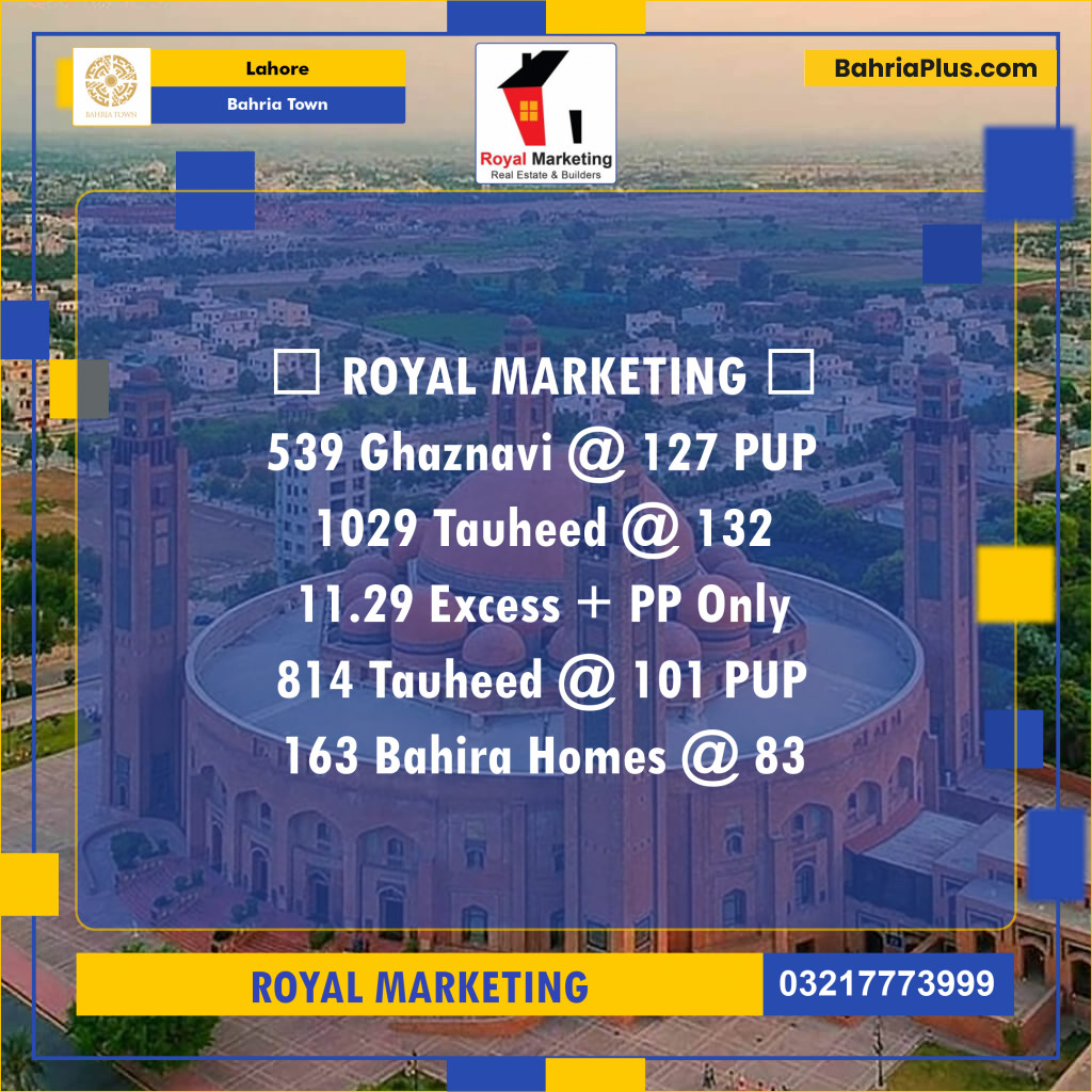 Residential Plot for Sale in Bahria Town, Lahore - (BP-141091)