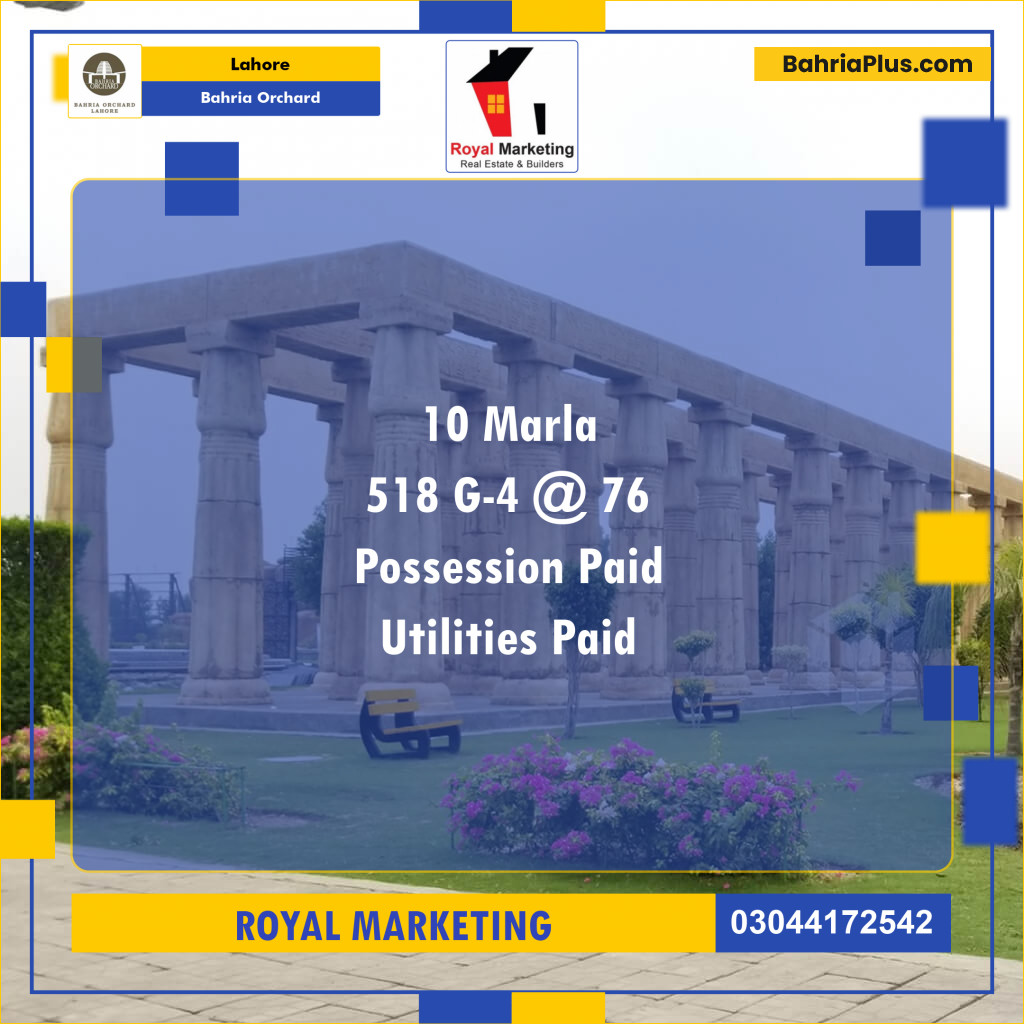 Residential Plot for Sale in Bahria Orchard, Lahore - (BP-141131)