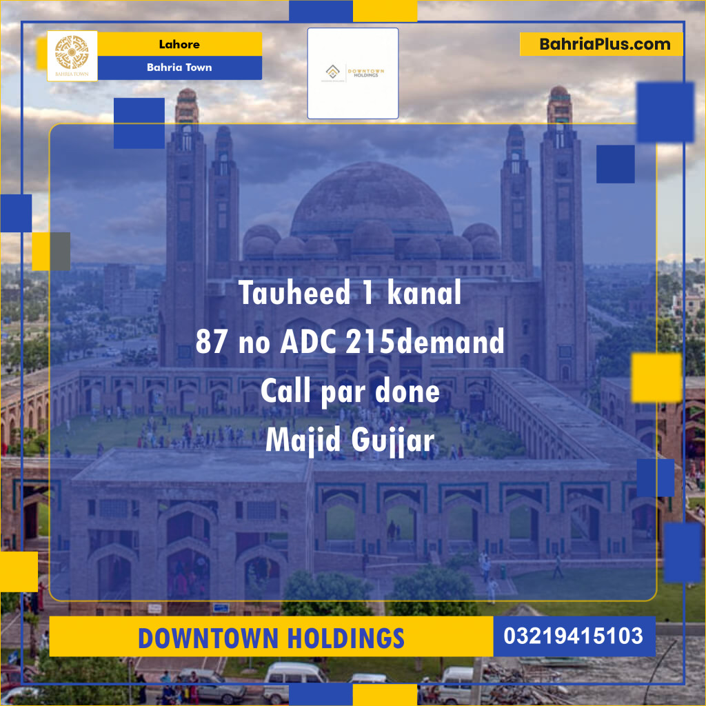 Residential Plot for Sale in Bahria Town, Lahore - (BP-141233)