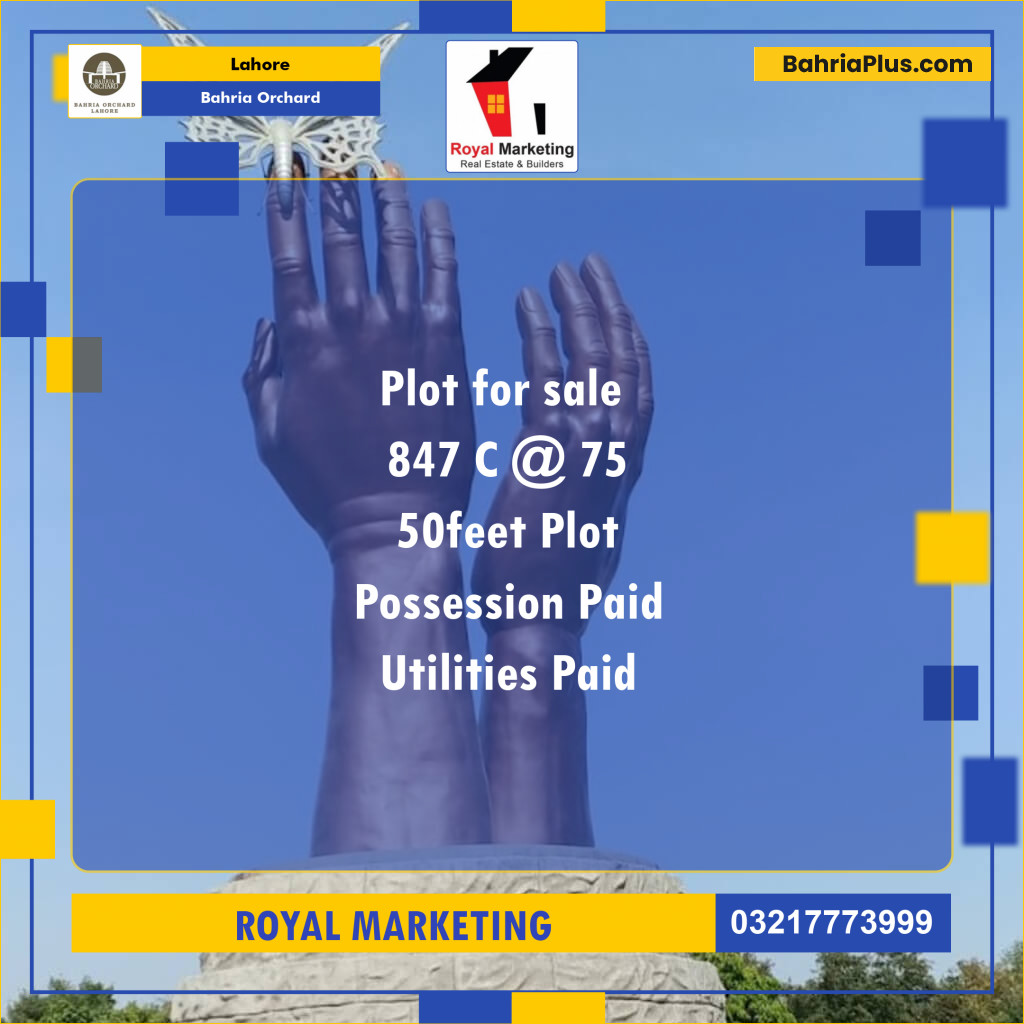 Residential Plot for Sale in Bahria Orchard, Lahore - (BP-141238)