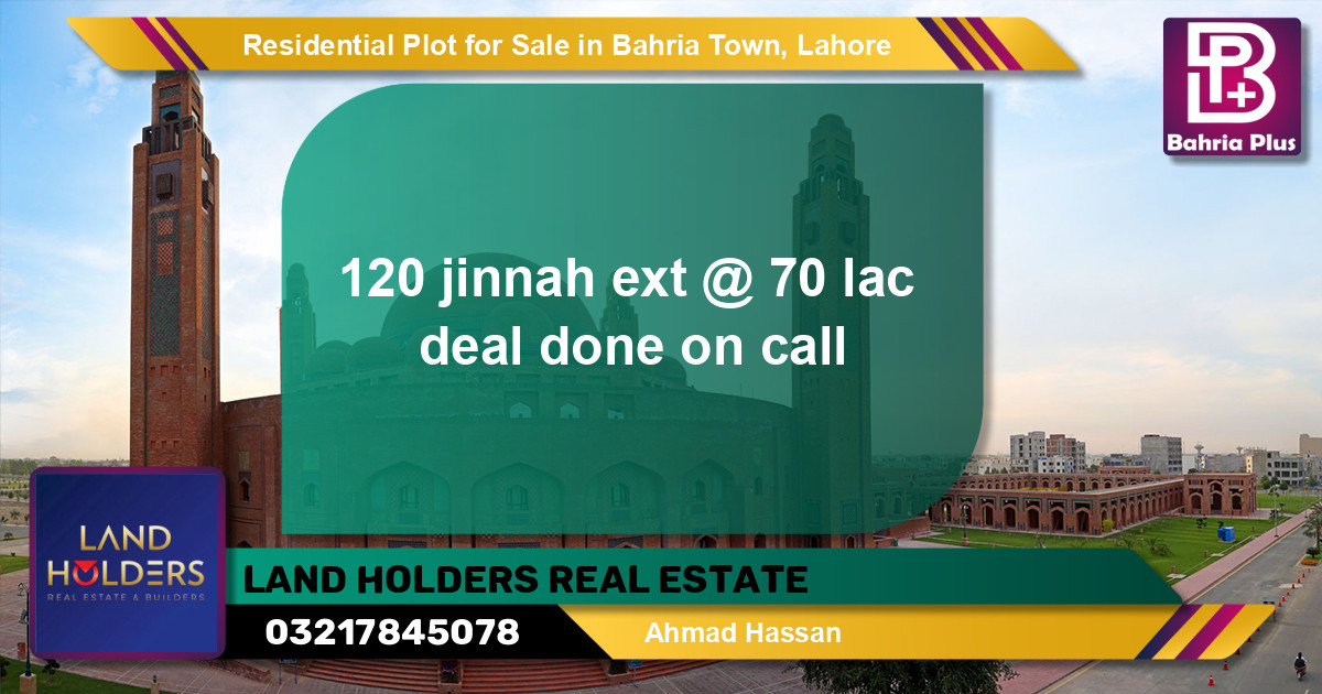 Residential Plot for Sale in Bahria Town, Lahore - (BP-141250)