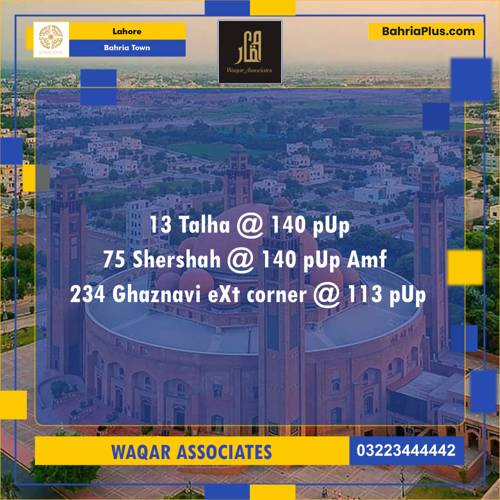 Residential Plot for Sale in Bahria Town, Lahore - (BP-141325)